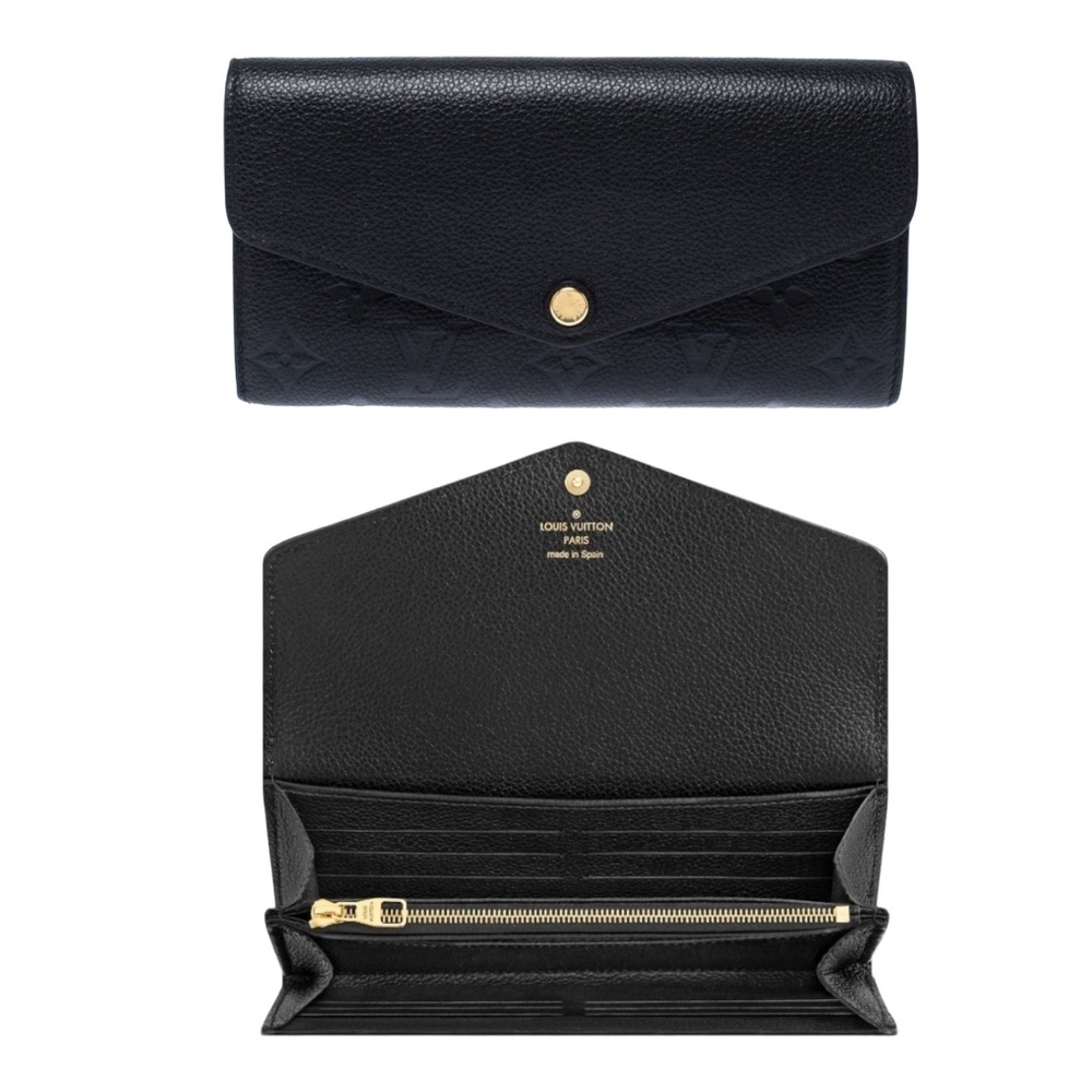 Rare & Authentic Louis Vuitton Monogram Empreinte Sarah Wallet! Pristine Con.